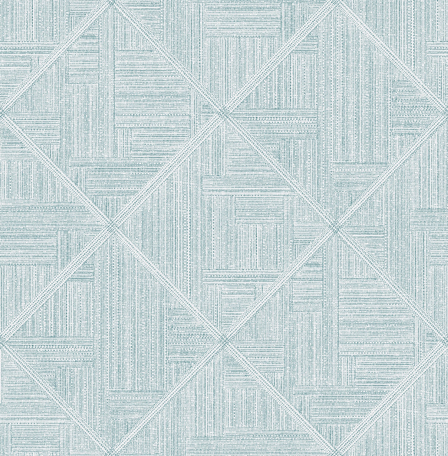 A-Street Prints Cade Teal Geometric Wallpaper, 20.5-in by 33-ft