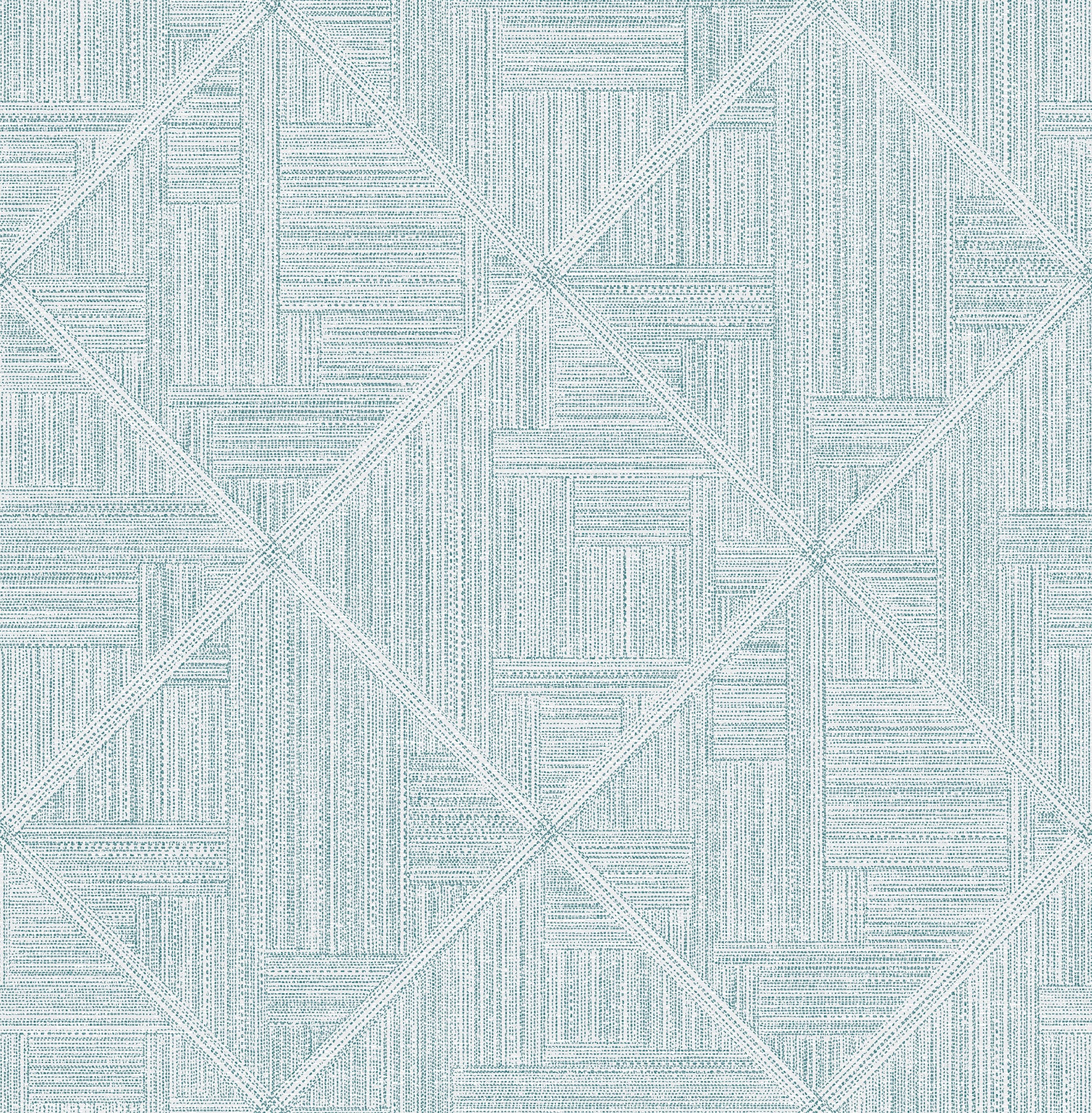 A-Street Prints Cade Teal Geometric Wallpaper, 20.5-in by 33-ft