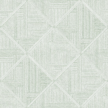 A-Street Prints Cade Green Geometric Wallpaper, 20.5-in by 33-ft