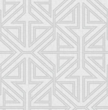 A-Street Prints Kachel Grey Geometric Wallpaper, 20.5-in by 33-ft