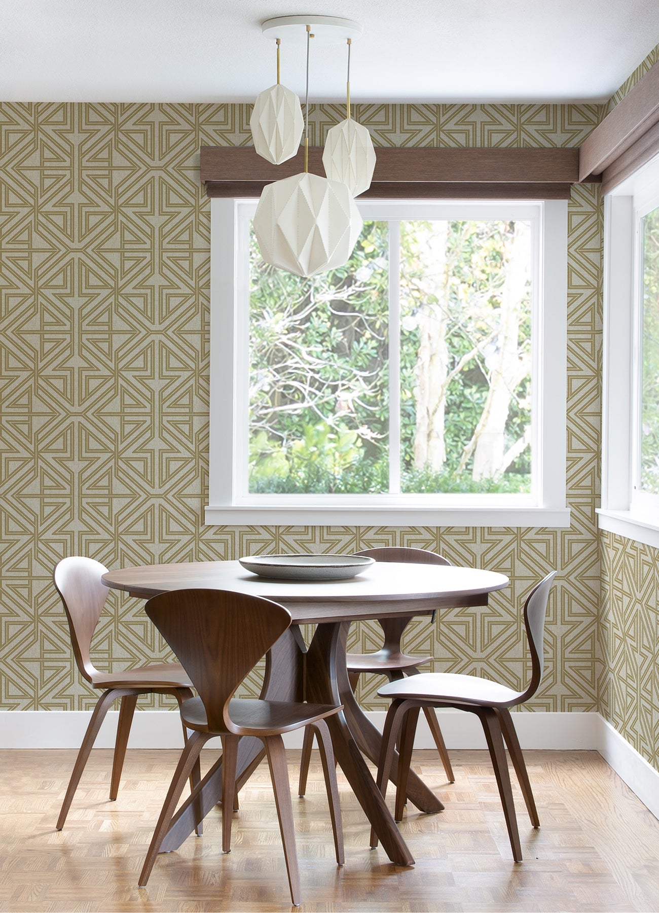 A-Street Prints Kachel Gold Geometric Wallpaper, 20.5-in by 33-ft