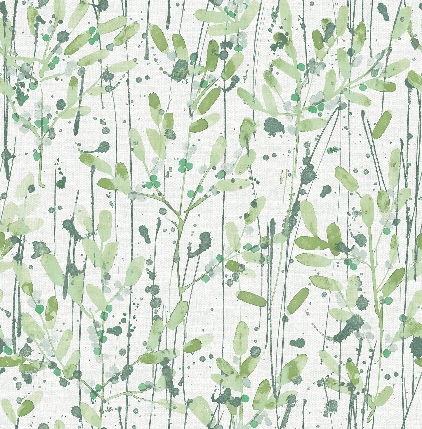 A-Street Prints Leandra Green Floral Trail Wallpaper, 20.5-in by 33-ft