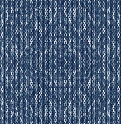 A-Street Prints Felix Indigo Indigo Geometric Wallpaper, 20.5-in by 33-ft