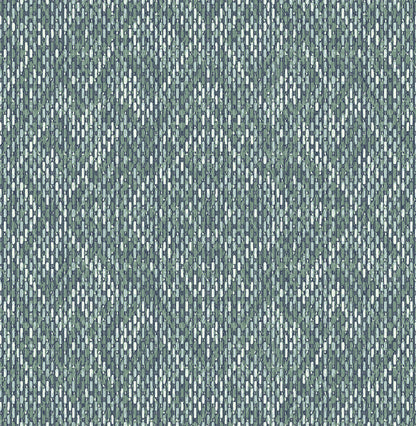 A-Street Prints Felix Teal Teal Geometric Wallpaper, 20.5-in by 33-ft