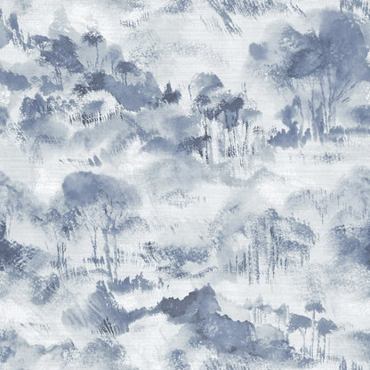 A-Street Prints Nara indigo Nara indigo Toile Wallpaper, 27-in by 27-ft