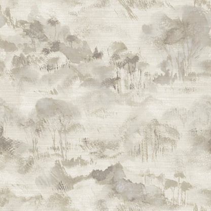 A-Street Prints Nara Taupe Taupe Toile Wallpaper, 27-in by 27-ft