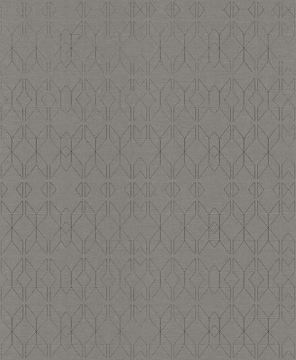 A-Street Prints Paititi Sterling Geometric Trellis Wallpaper, 20.9-in by 33-ft