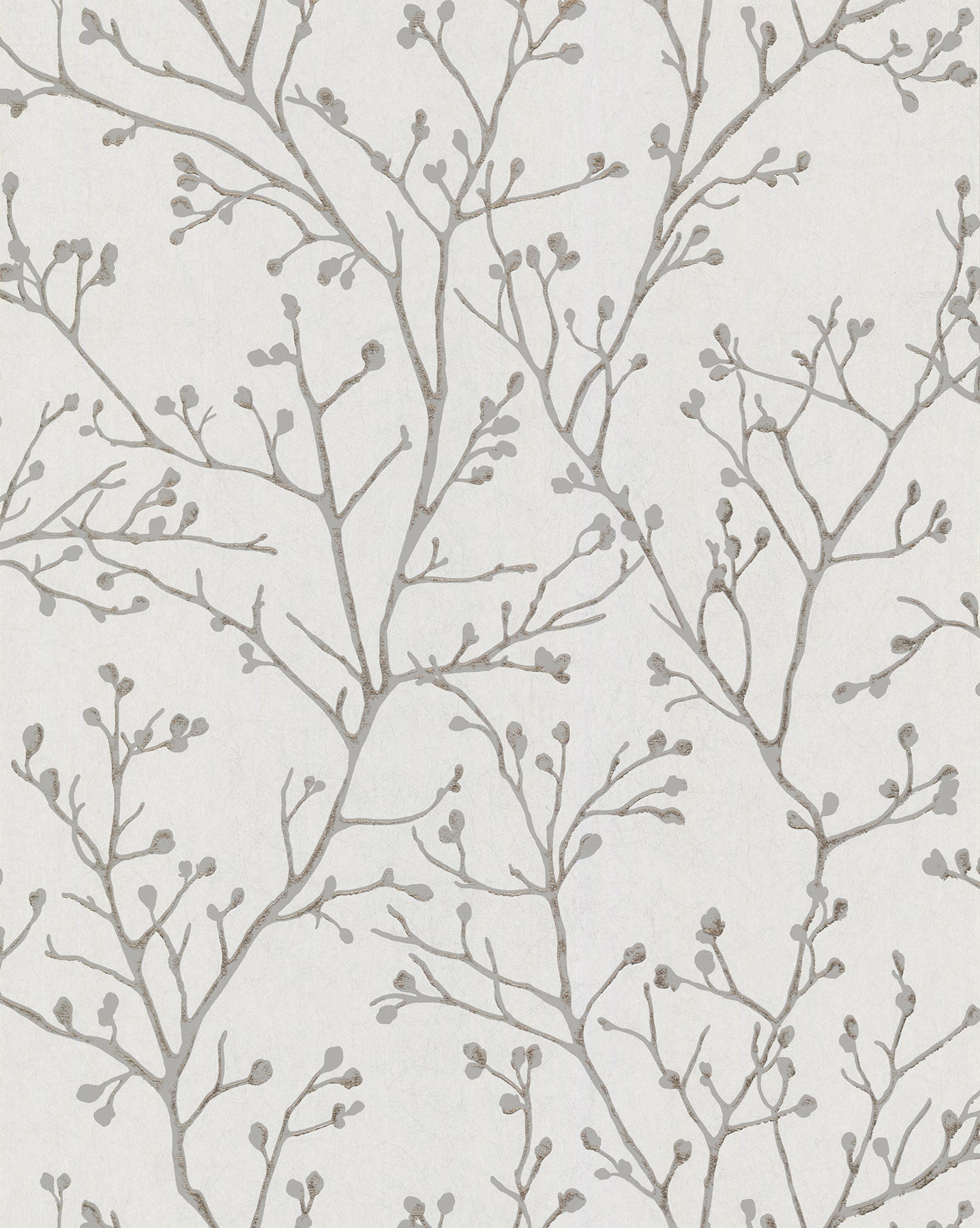 A-Street Prints Koura Silver Branches Wallpaper, 20.9-in by 33-ft