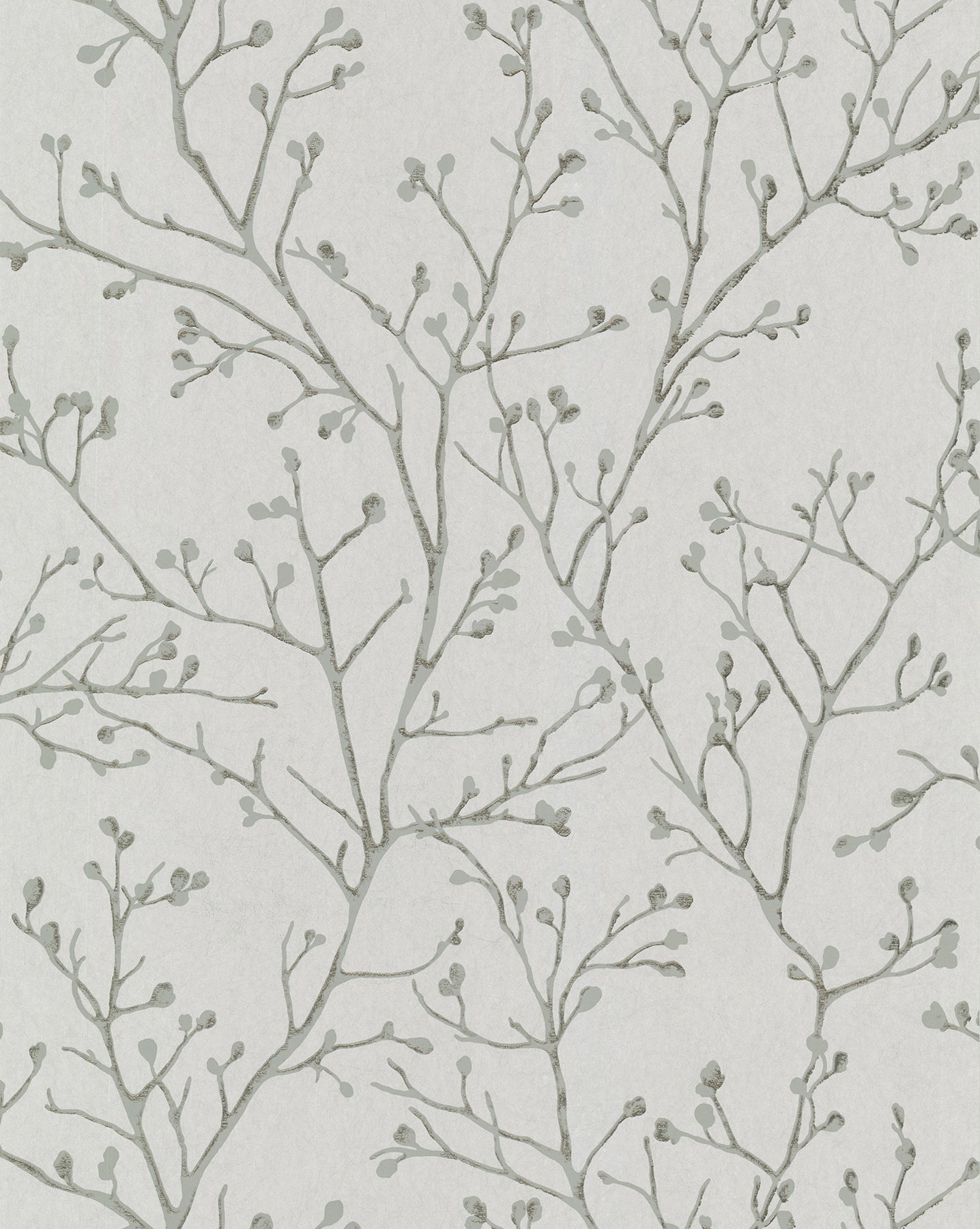 A-Street Prints Koura Platinum Branches Wallpaper, 20.9-in by 33-ft