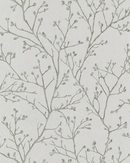 A-Street Prints Koura Platinum Branches Wallpaper, 20.9-in by 33-ft