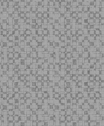 A-Street Prints Sarni Silver Grid Wallpaper, 20.9-in by 33-ft