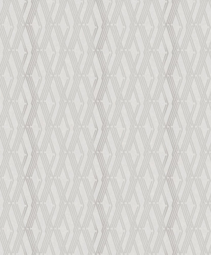 A-Street Prints Ushas Platinum Diamond Wallpaper, 20.9-in by 33-ft