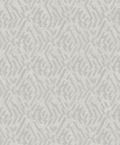 A-Street Prints Kila Grey Geometric Wallpaper, 20.9-in by 33-ft