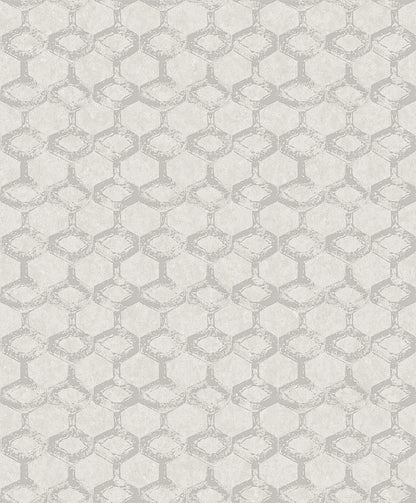 A-Street Prints Besi Silver Tiled Wallpaper, 20.9-in by 33-ft