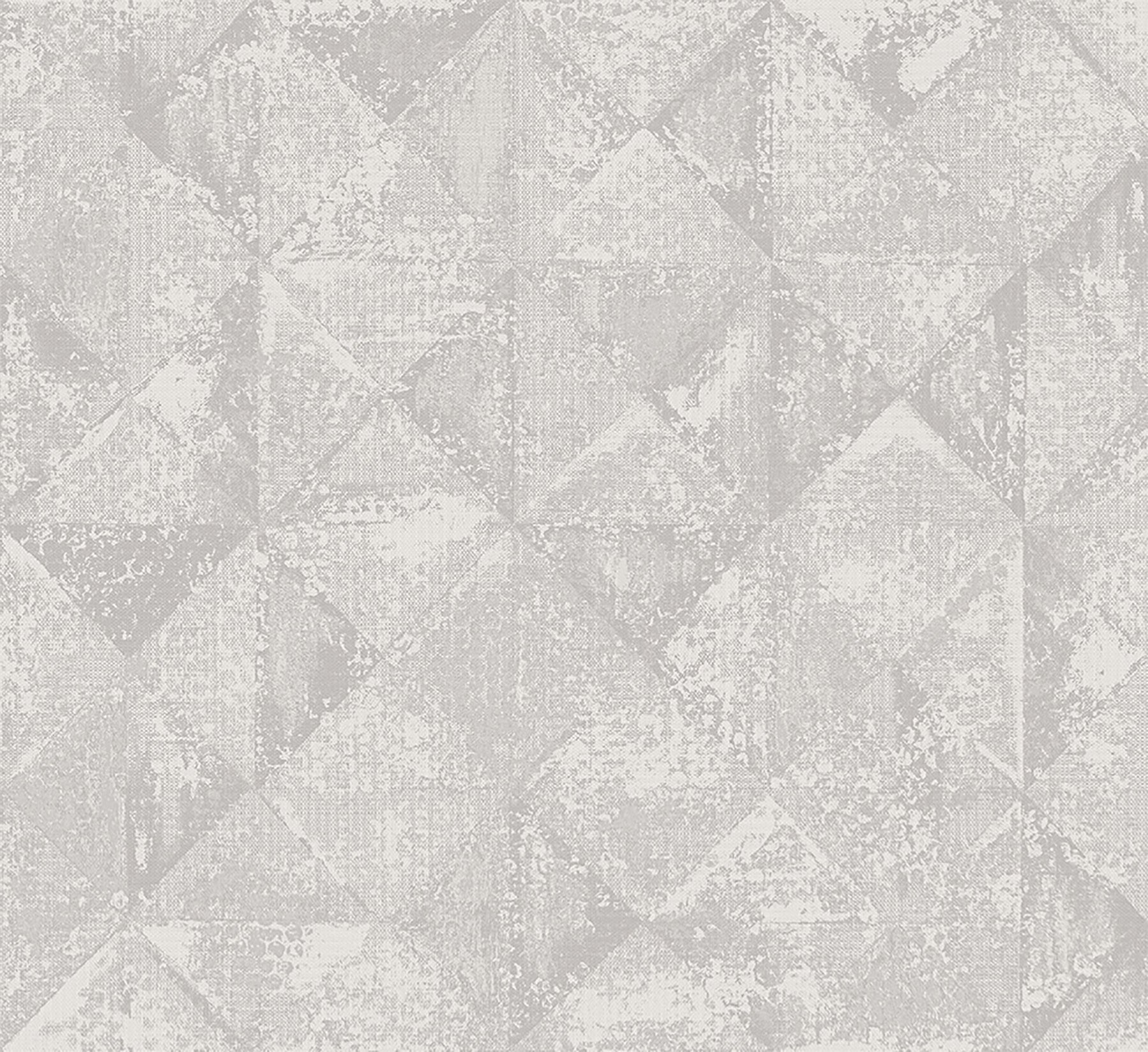 A-Street Prints Demir Grey Distressed Geometric Wallpaper, 27.6-in by 33-ft