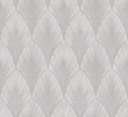 A-Street Prints Bakal Pearl Art Deco Ogee Wallpaper, 27.6-in by 33-ft