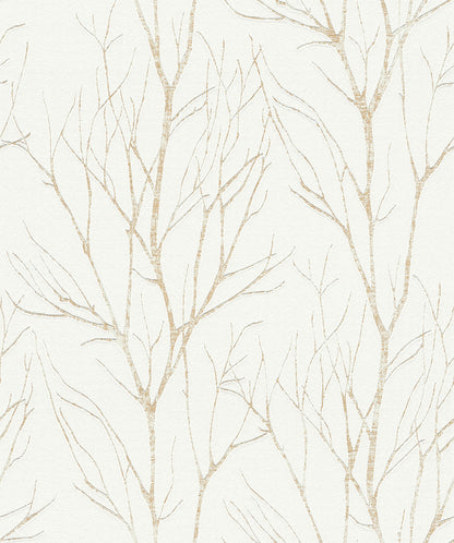 Advantage Diani Gold Metallic Tree Wallpaper, 21-in by 33-ft