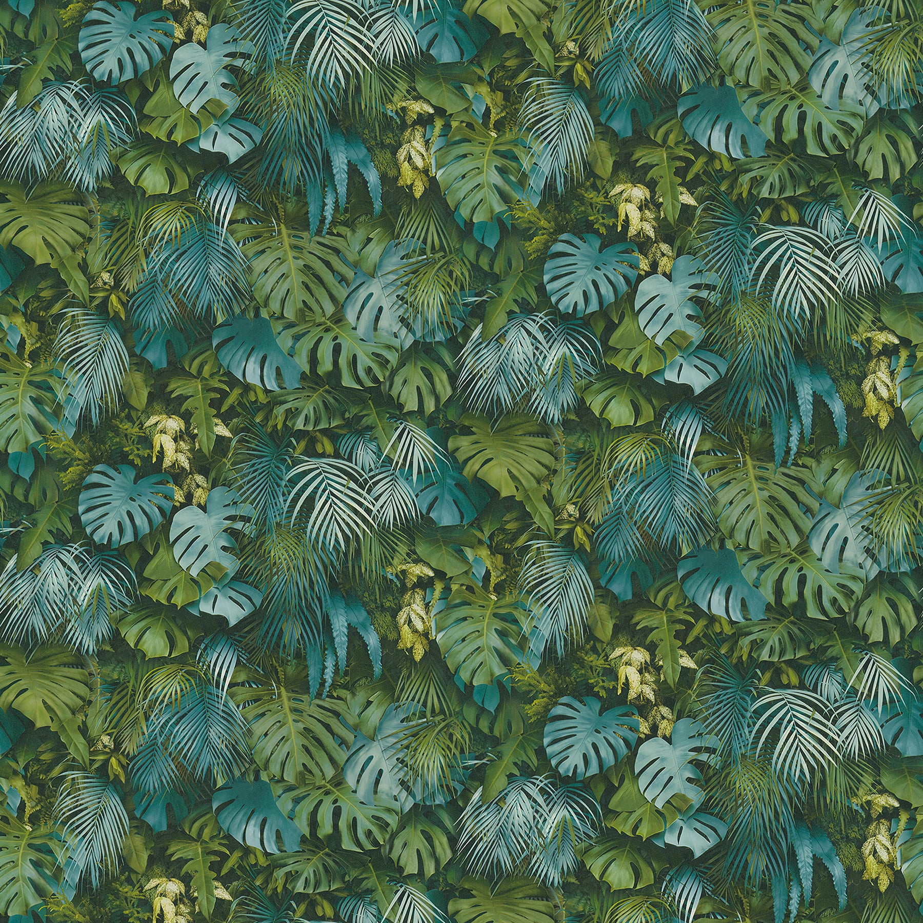 Advantage Luana Blue Tropical Forest Wallpaper, 21-in by 33-ft