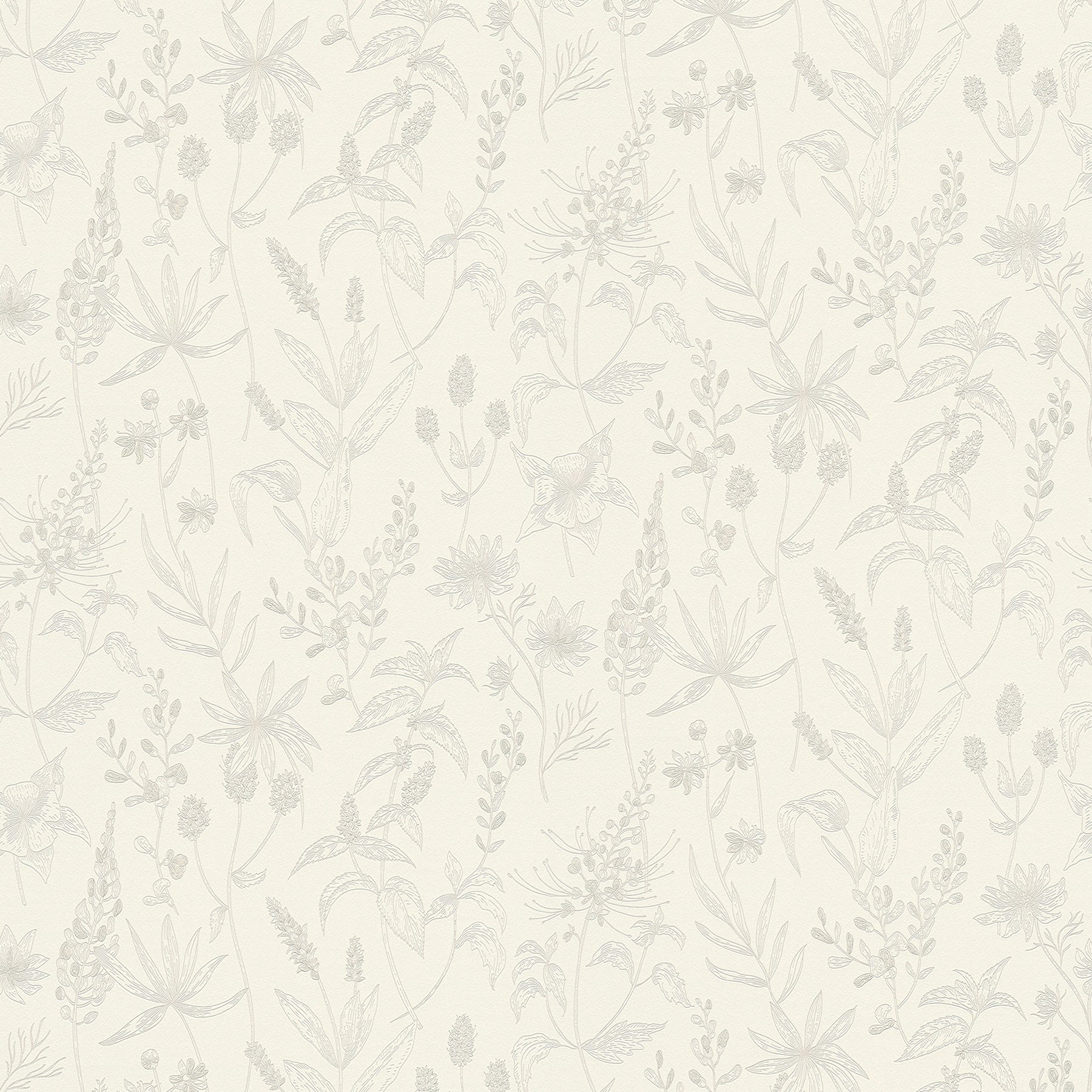 Advantage Nami White Floral Wallpaper, 21-in by 33-ft