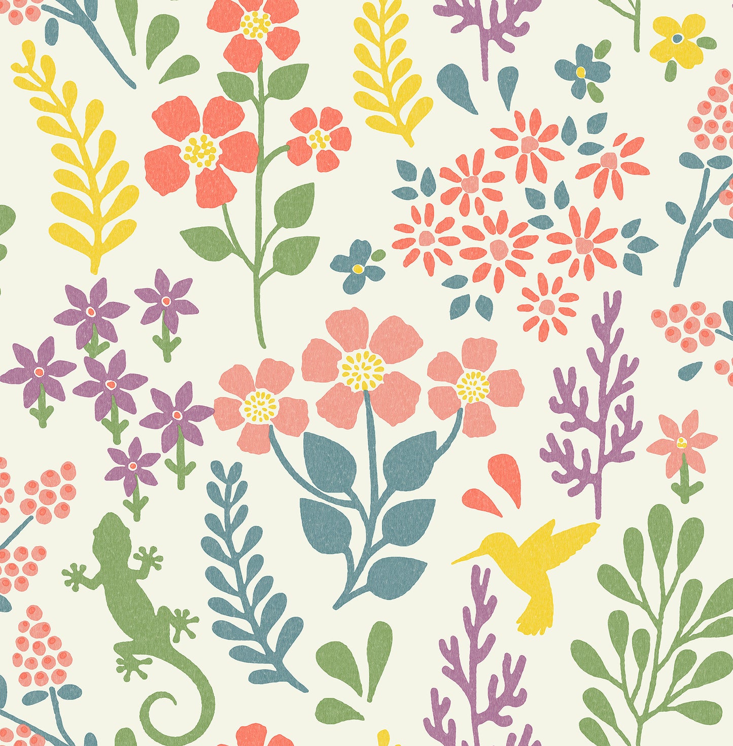 Advantage Karina Multicolor Meadow Wallpaper, 20.5-in by 33-ft