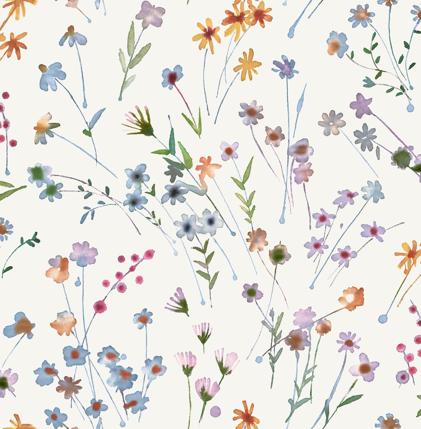 Advantage Heidi Peach Watercolor Florals Wallpaper, 20.5-in by 33-ft