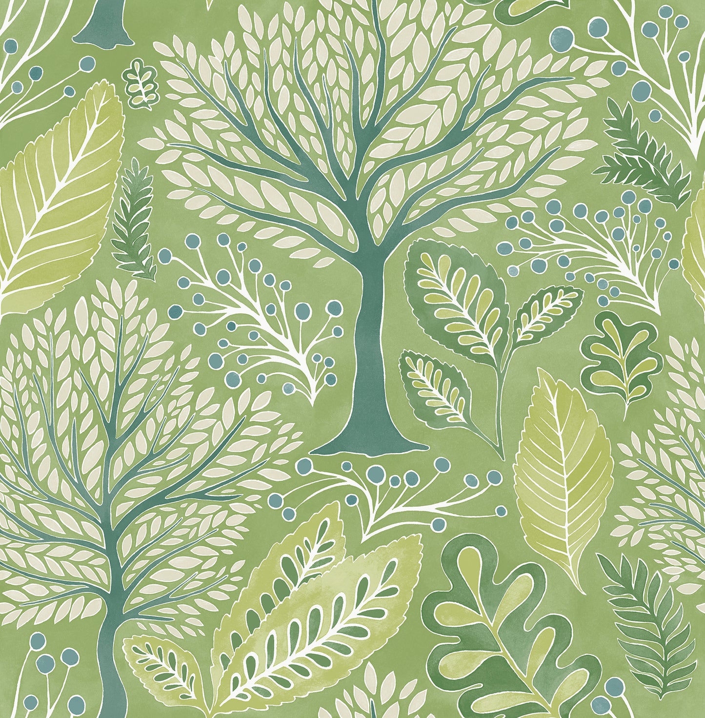 Advantage Kiah Green Forest Wallpaper, 20.5-in by 33-ft