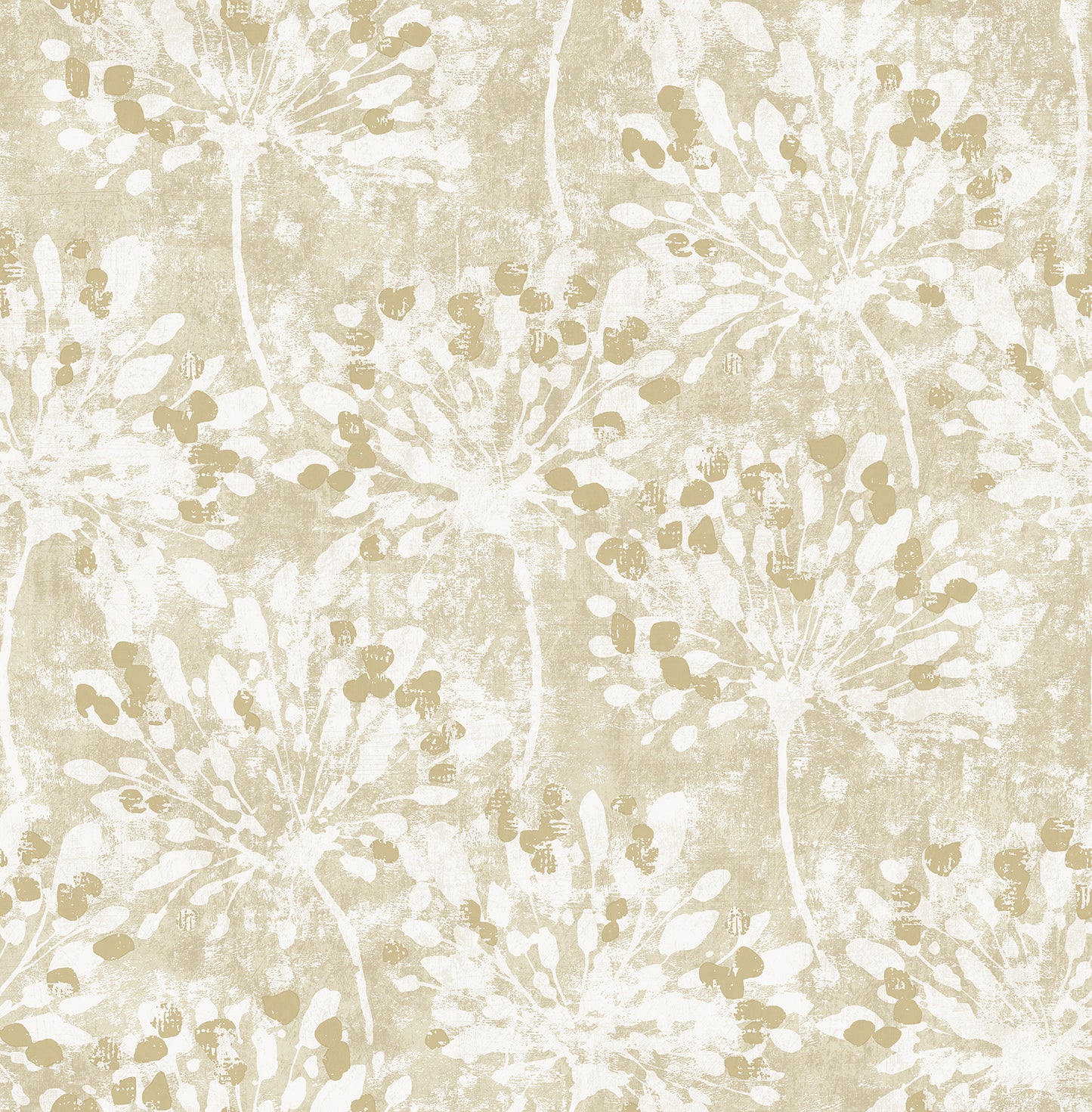 Advantage Dori Gold Painterly Floral Wallpaper, 20.5-in by 33-ft