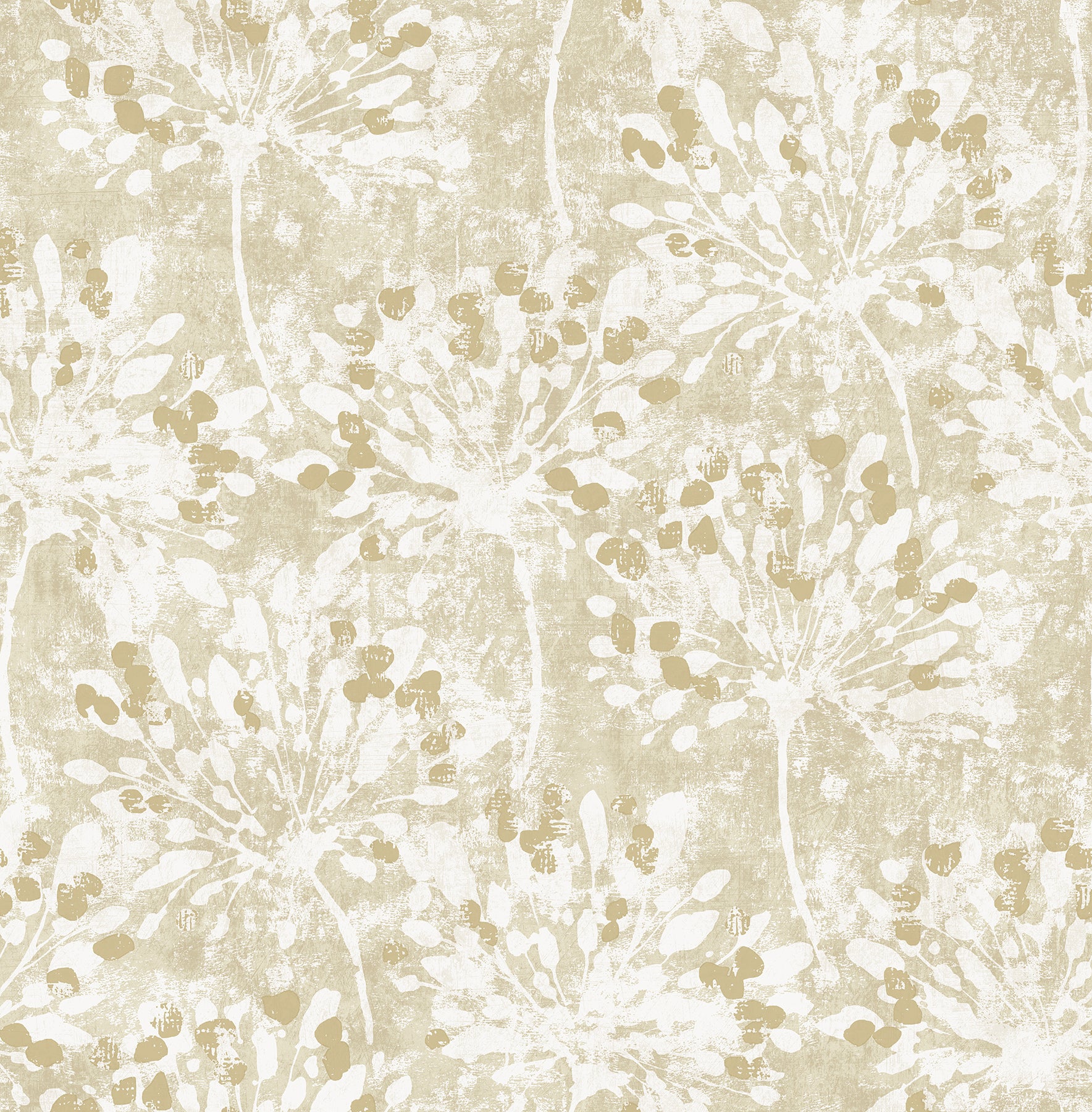 Advantage Dori Gold Painterly Floral Wallpaper, 20.5-in by 33-ft