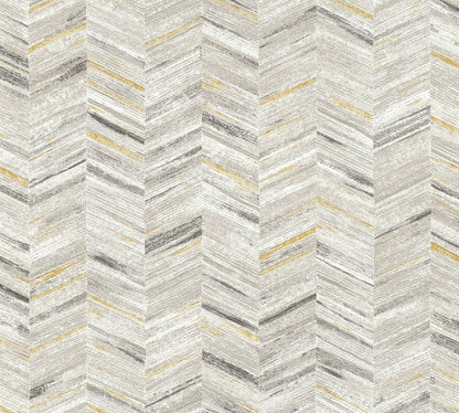 Advantage Tatlin Yellow Chevron Wallpaper, 20.9-in by 33-ft