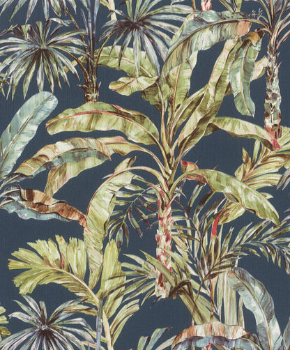 Advantage Calle Blue Tropical Wallpaper, 20.9-in by 33-ft