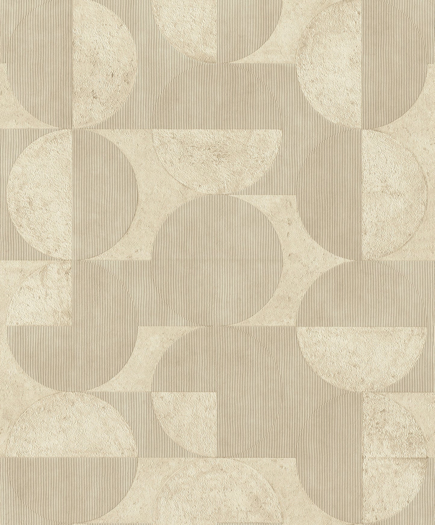 Advantage Barcelo Beige Circles Wallpaper, 20.9-in by 33-ft