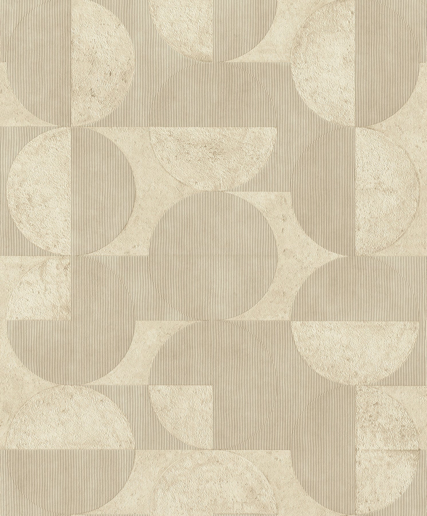 Advantage Barcelo Beige Circles Wallpaper, 20.9-in by 33-ft