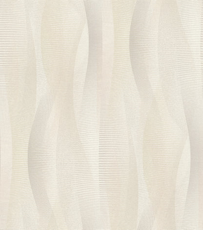 Advantage Currin Neutral Wave Wallpaper, 20.9-in by 33-ft