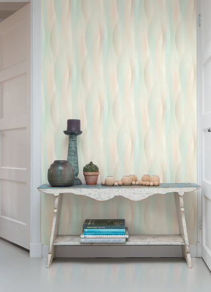 Advantage Currin Pastel Wave Wallpaper, 20.9-in by 33-ft