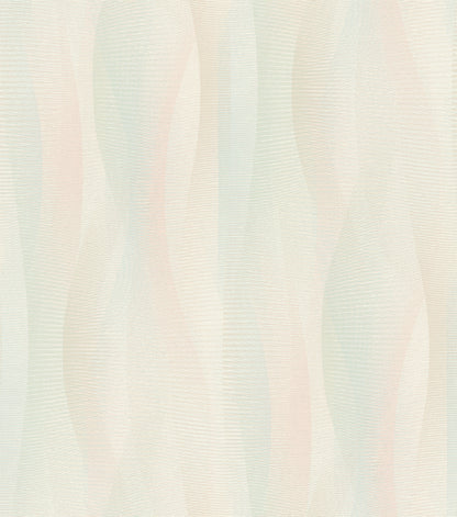 Advantage Currin Pastel Wave Wallpaper, 20.9-in by 33-ft