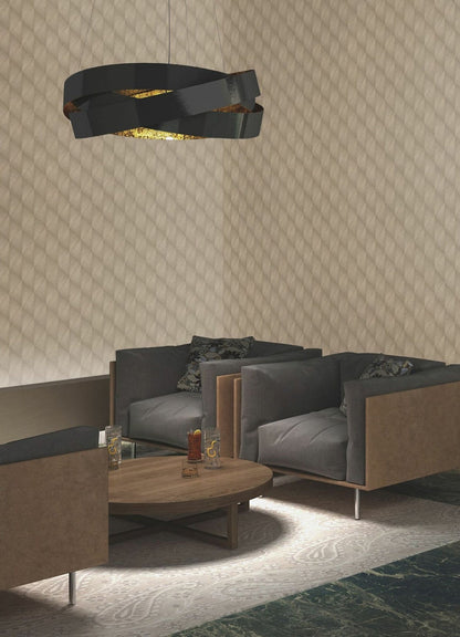 Advantage Miro Brown Geo Wallpaper, 20.9-in by 33-ft