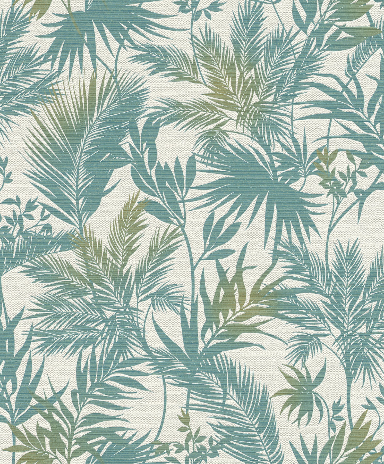 Advantage Saura Teal Frond Wallpaper, 20.9-in by 33-ft