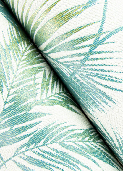 Advantage Saura Teal Frond Wallpaper, 20.9-in by 33-ft