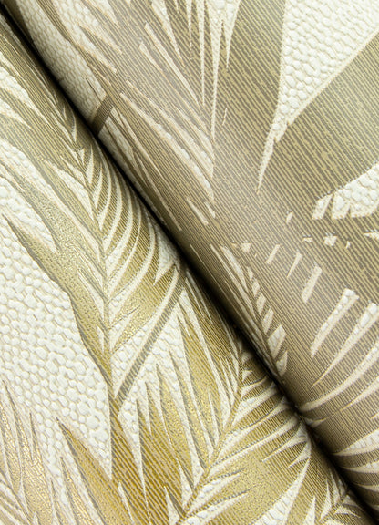 Advantage Saura Brown Frond Wallpaper, 20.9-in by 33-ft