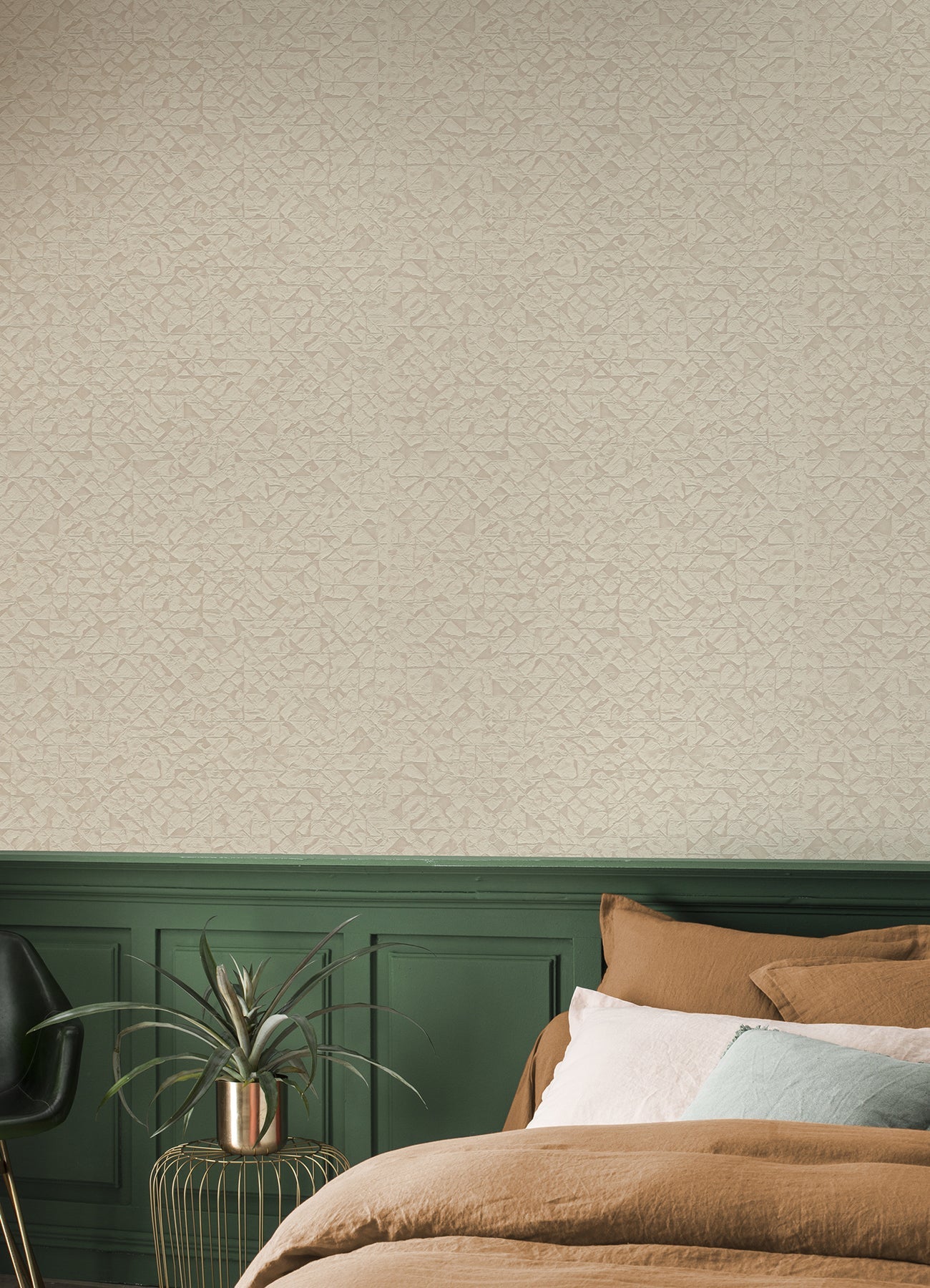 Advantage Arbus Cream Geo Wallpaper, 20.9-in by 33-ft