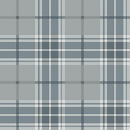 Advantage Sala Blue Plaid Wallpaper, 20.9-in by 33-ft