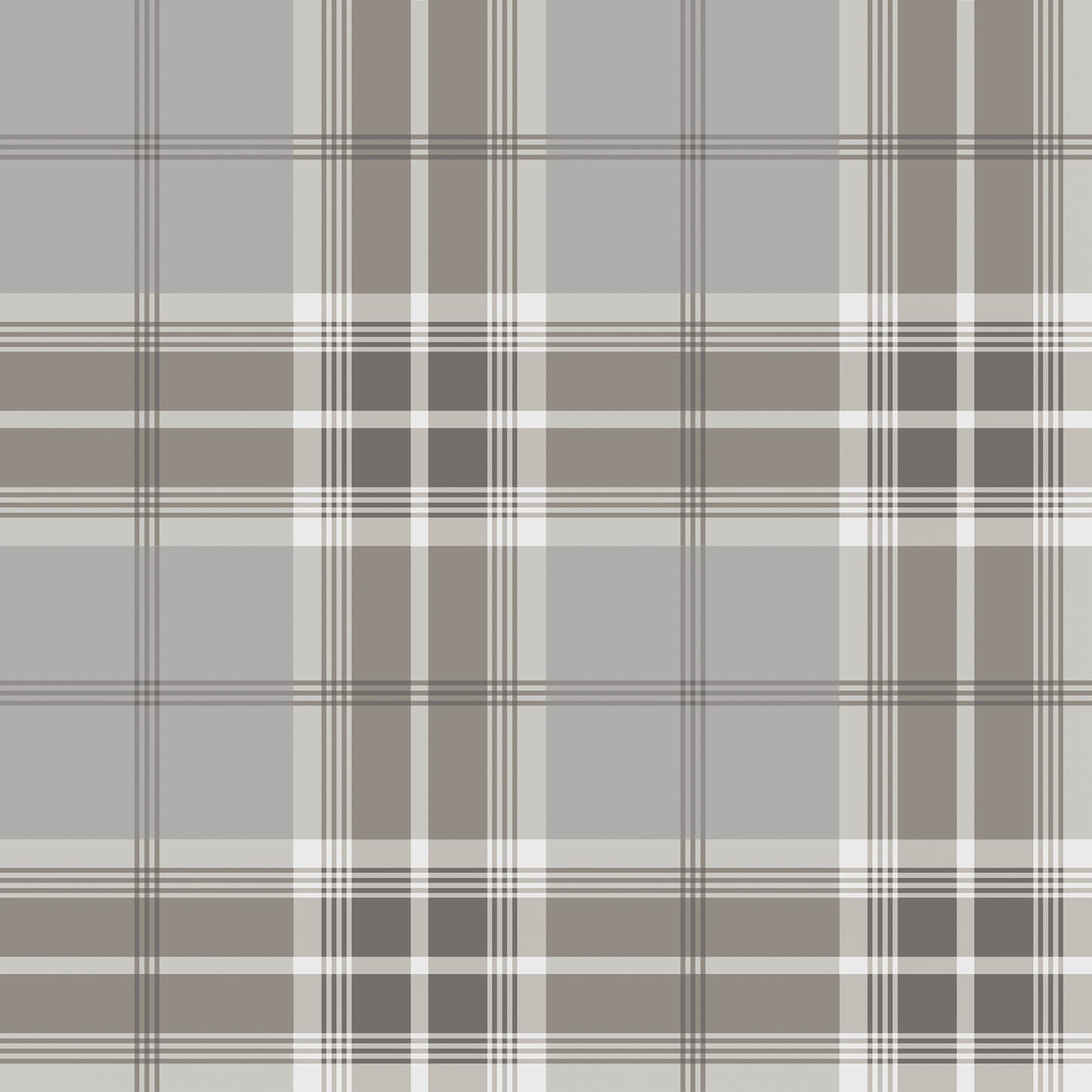 Advantage Sala Neutral Plaid Wallpaper, 20.9-in by 33-ft