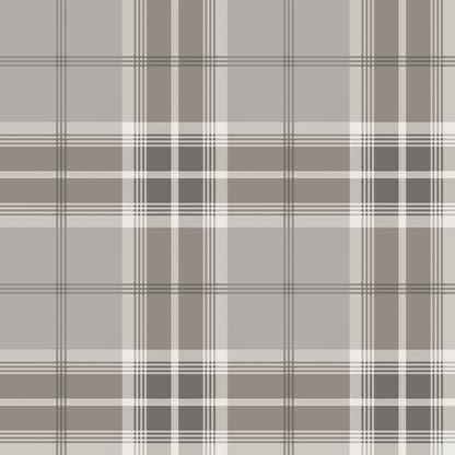 Advantage Sala Neutral Plaid Wallpaper, 20.9-in by 33-ft