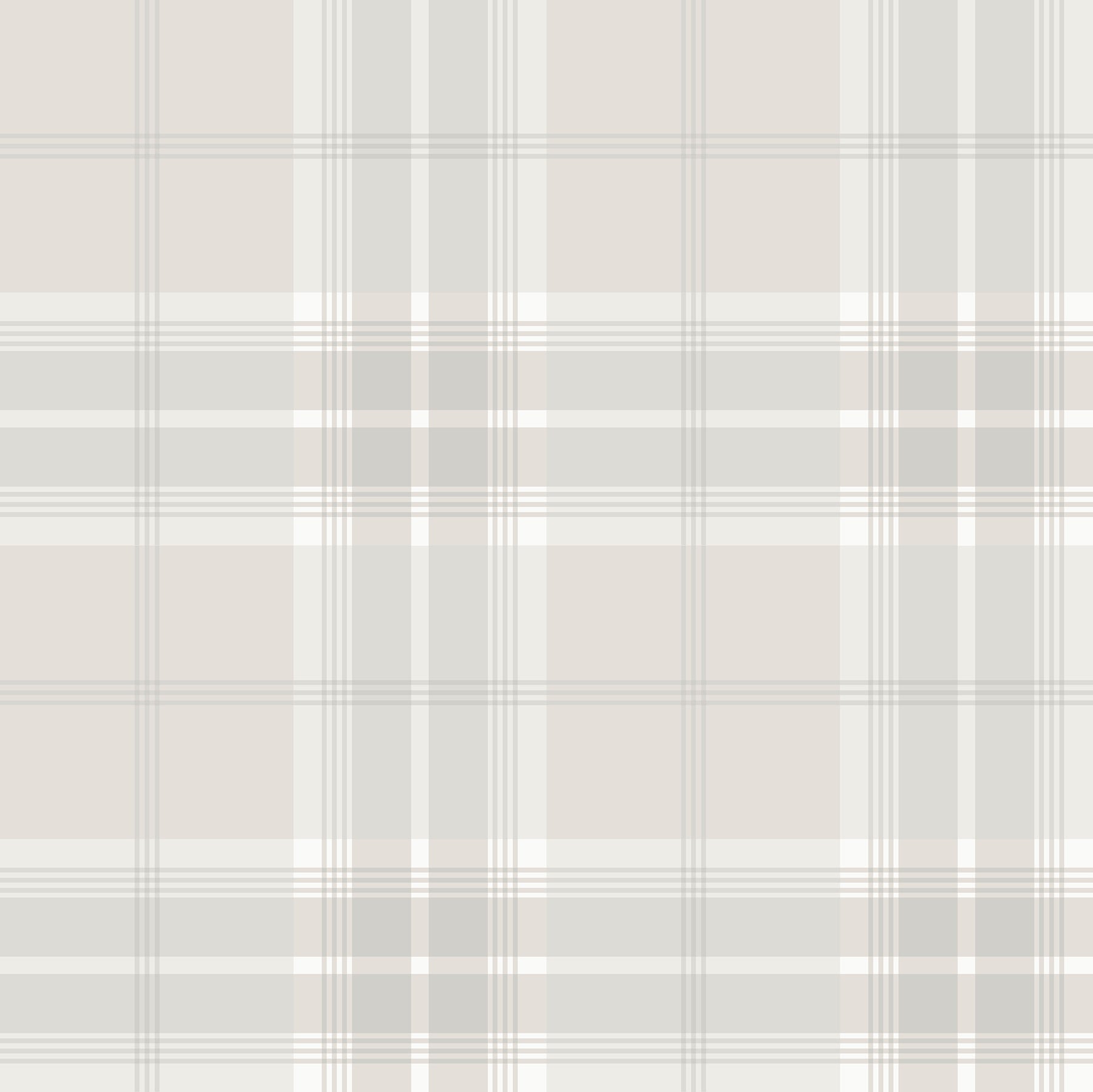 Advantage Sala White Plaid Wallpaper, 20.9-in by 33-ft