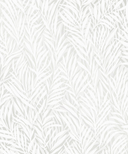 Advantage Holzer White Fern Wallpaper, 20.9-in by 33-ft