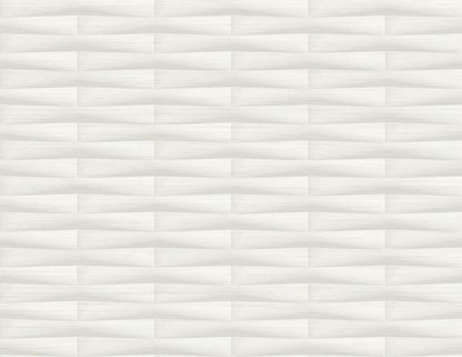 A-Street Prints Gator White Geometric Stripe Wallpaper, 27-in by 27-ft