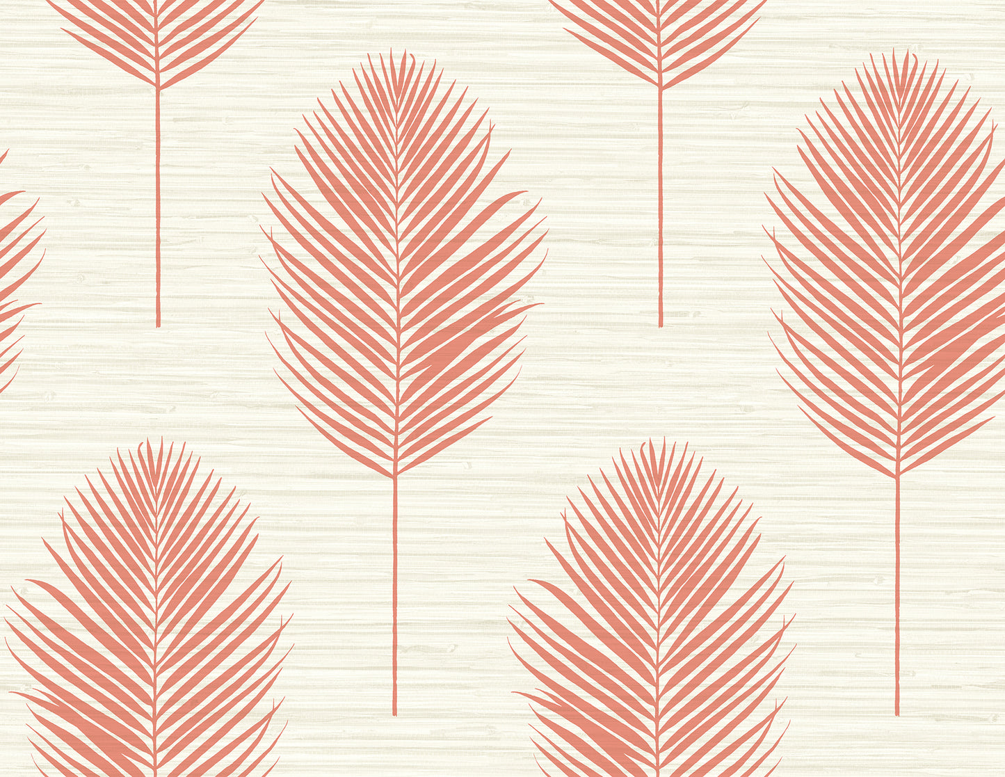 A-Street Prints Bali Coral Fern Wallpaper, 27-in by 27-ft