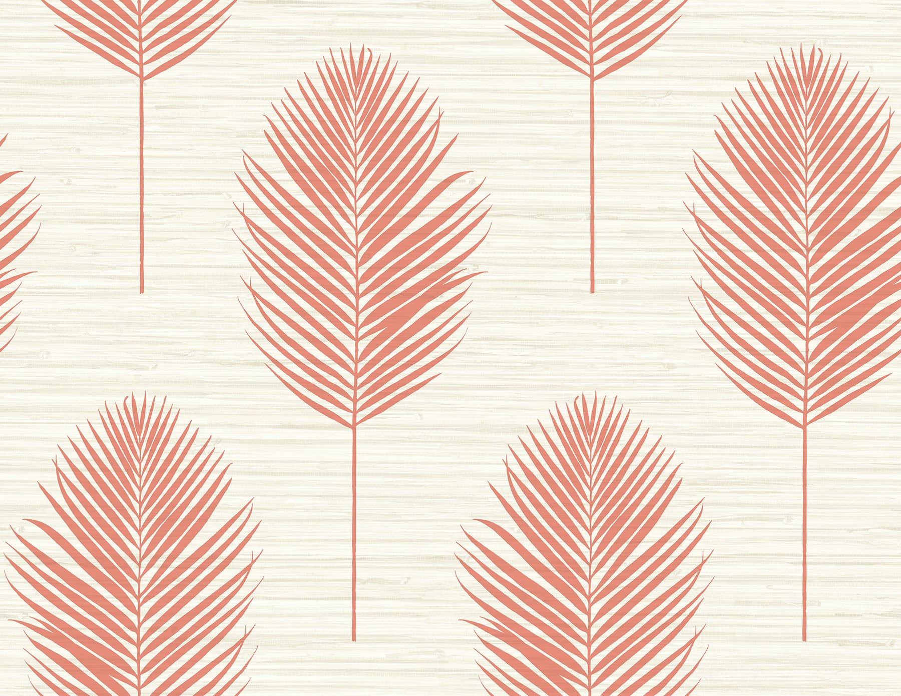 A-Street Prints Bali Coral Fern Wallpaper, 27-in by 27-ft