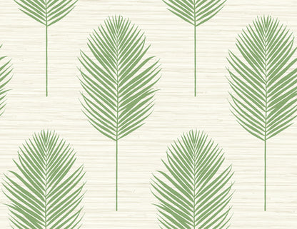 A-Street Prints Bali Green Fern Wallpaper, 27-in by 27-ft