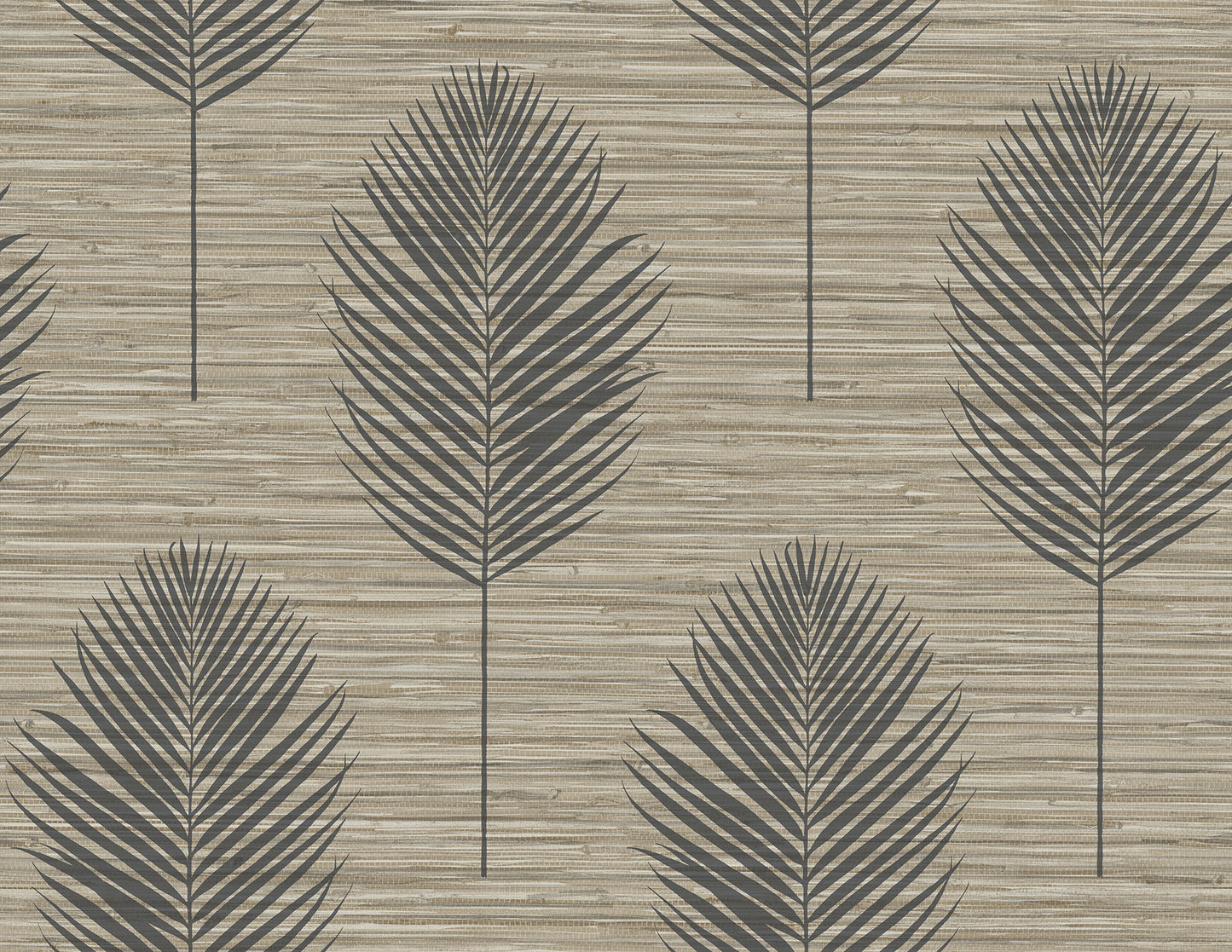 A-Street Prints Bali Light Brown Fern Wallpaper, 27-in by 27-ft